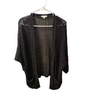 Garage Crochet Open Cardigan Size XS/S Mesh‎ Lightweight Linen Grunge